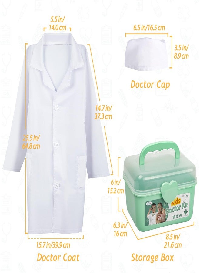 Liberry Doctor Kit for Toddlers 3 4 5 Years Old, 30-Piece Kid Doctor Toy with Stethoscope, Costume, Green Medical Pretend Play, Birthday Gift for Girls Boys - Image 5
